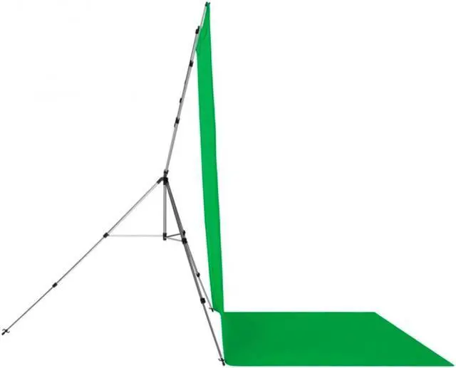 Alt view image 3 of 7 - Westcott 8x13' X-Drop Pro Wrinkle-Resistant Backdrop Kit with Stand, Chroma-Key Green Screen Sweep