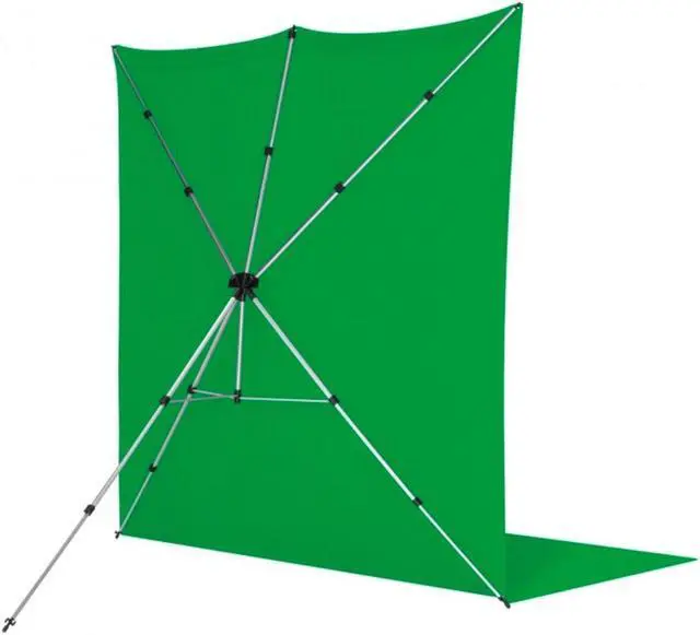 Alt view image 4 of 7 - Westcott 8x13' X-Drop Pro Wrinkle-Resistant Backdrop Kit with Stand, Chroma-Key Green Screen Sweep