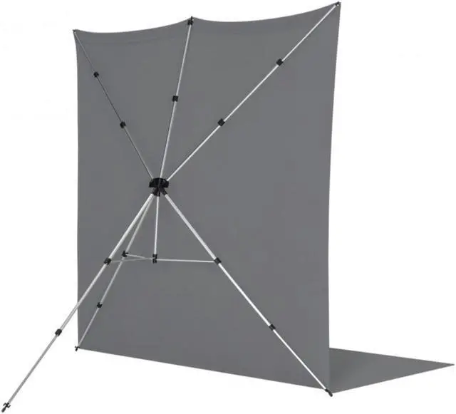 Alt view image 2 of 7 - Westcott 8x13' X-Drop Pro Wrinkle-Resistant Backdrop Kit with Stand, Neutral Gray Sweep