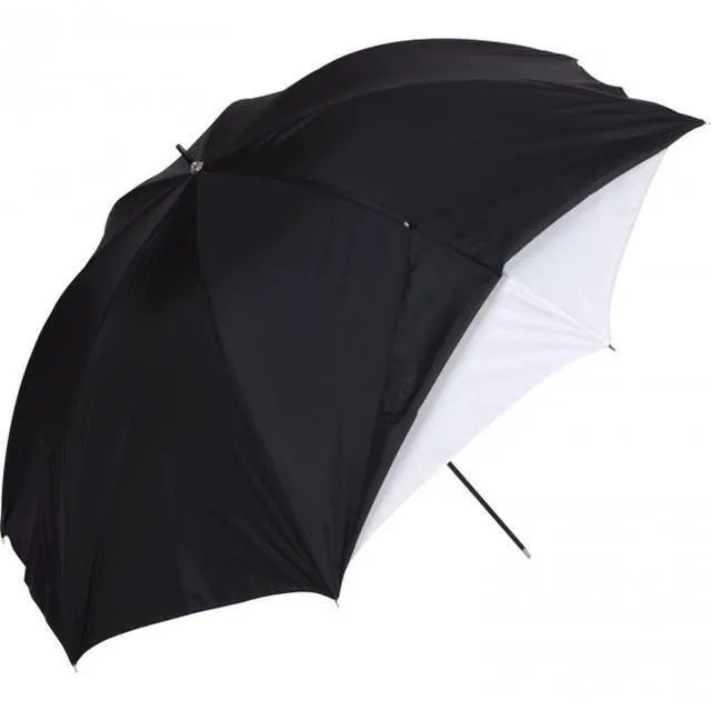Alt view image 19 of 20 - Westcott 32in. White Satin Umbrella With Removable Black Cover
