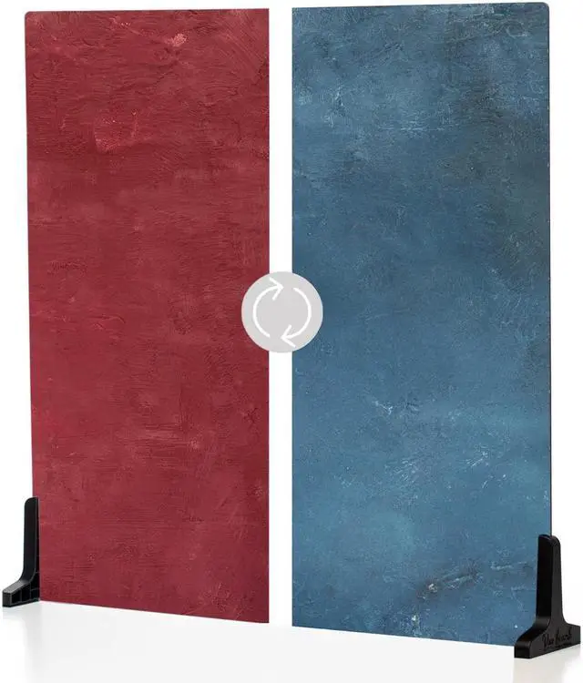 Main image of V-FLAT WORLD 24x24" Duo-Board Double-Sided Background, Cobalt Blueberry/Cranberry Crimson