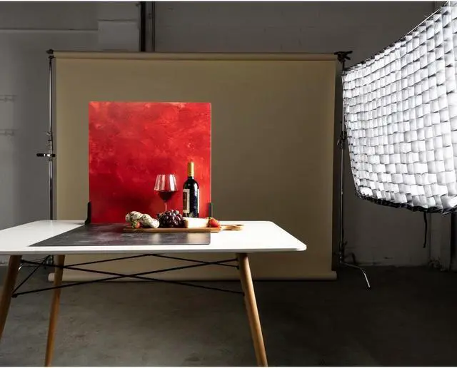 Alt view image 3 of 7 - V-FLAT WORLD 24x24" Duo-Board Double-Sided Background, Cobalt Blueberry/Cranberry Crimson