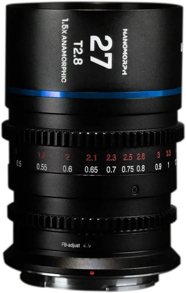 Main image of Venus Laowa Nanomorph 27mm T2.8 1.5x S35 Anamorphic Lens for Sony E, Blue Flare