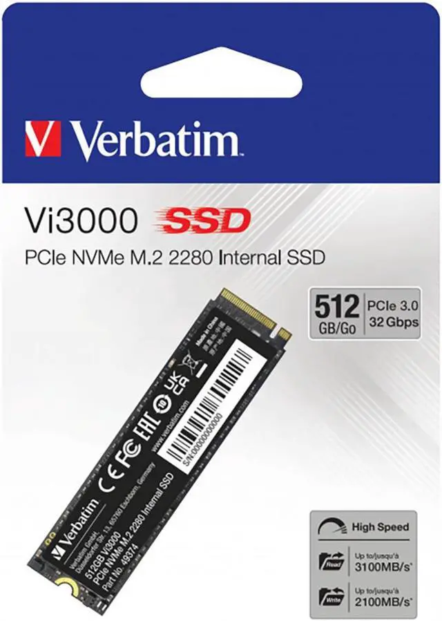 Main image of Verbatim Verbatim 512GB Vi3000 Internal SSD