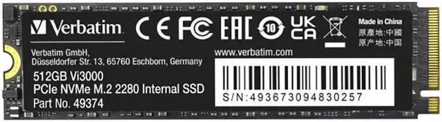 Alt view image 2 of 7 - Verbatim Verbatim 512GB Vi3000 Internal SSD