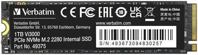 Alt view image 2 of 6 - Verbatim Verbatim 1TB Vi3000 Internal SSD