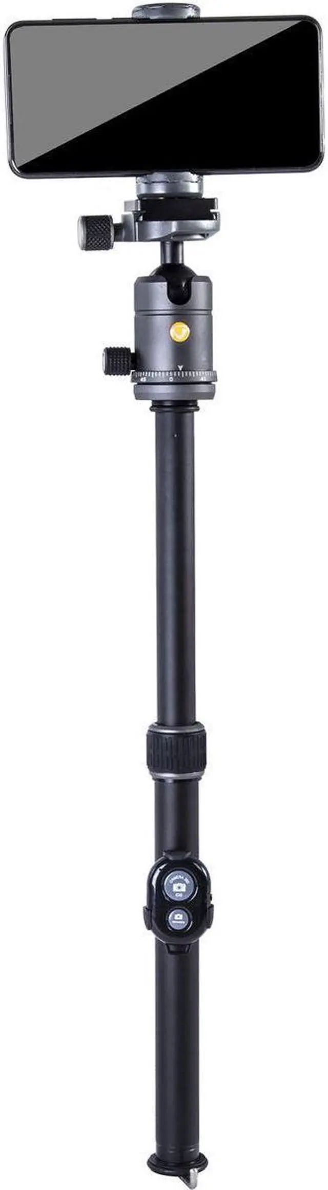 Alt view image 7 of 7 - Vanguard VANGUARD VEO3GO235AB Compact Aluminum Travel Tripod with Ball Head, Monopod Option, Smart Phone Holder and Bluetooth Remote, Black