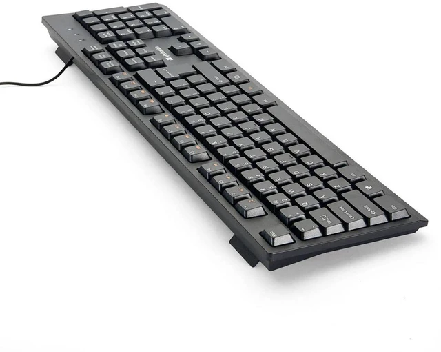 Alt view image 9 of 14 - Verbatim 70734 Universal Wired Keyboard and Mouse Black 70734