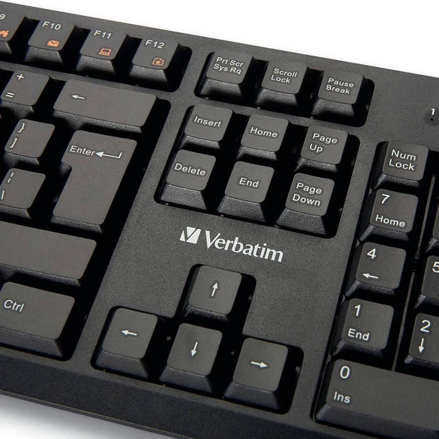 Alt view image 10 of 14 - Verbatim 70734 Universal Wired Keyboard and Mouse Black 70734