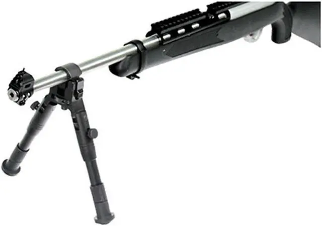 Alt view image 2 of 3 - UTG New Gen Reinforced Clamp-on Bipod, 6.2 - 6.7" Center Height #TL-BP18S-A