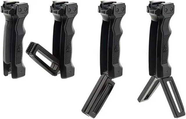 Alt view image 4 of 5 - UTG D-Grip with Ambidextrous Quick Release Deployable Bipod, Matte Black