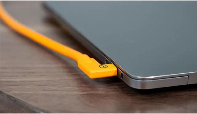 Alt view image 4 of 6 - Tether Tools TetherPro 15' USB-C Right-Angle to USB-C Right-Angle Cable, High Visibility Orange
