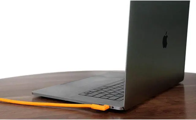 Alt view image 5 of 6 - Tether Tools TetherPro 15' USB-C Right-Angle to USB-C Right-Angle Cable, High Visibility Orange