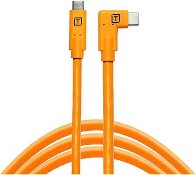 Alt view image 6 of 7 - Tether Tools TetherGuard LeverLock Plate & 15' USB-C Straight to RA Cable,Orange