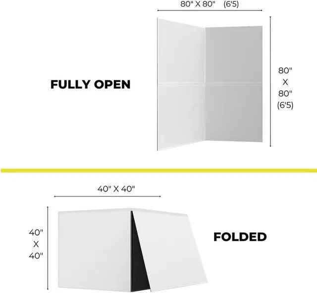 Alt view image 7 of 7 - V-FLAT WORLD Foldable V-Flat 2.0, Black/White