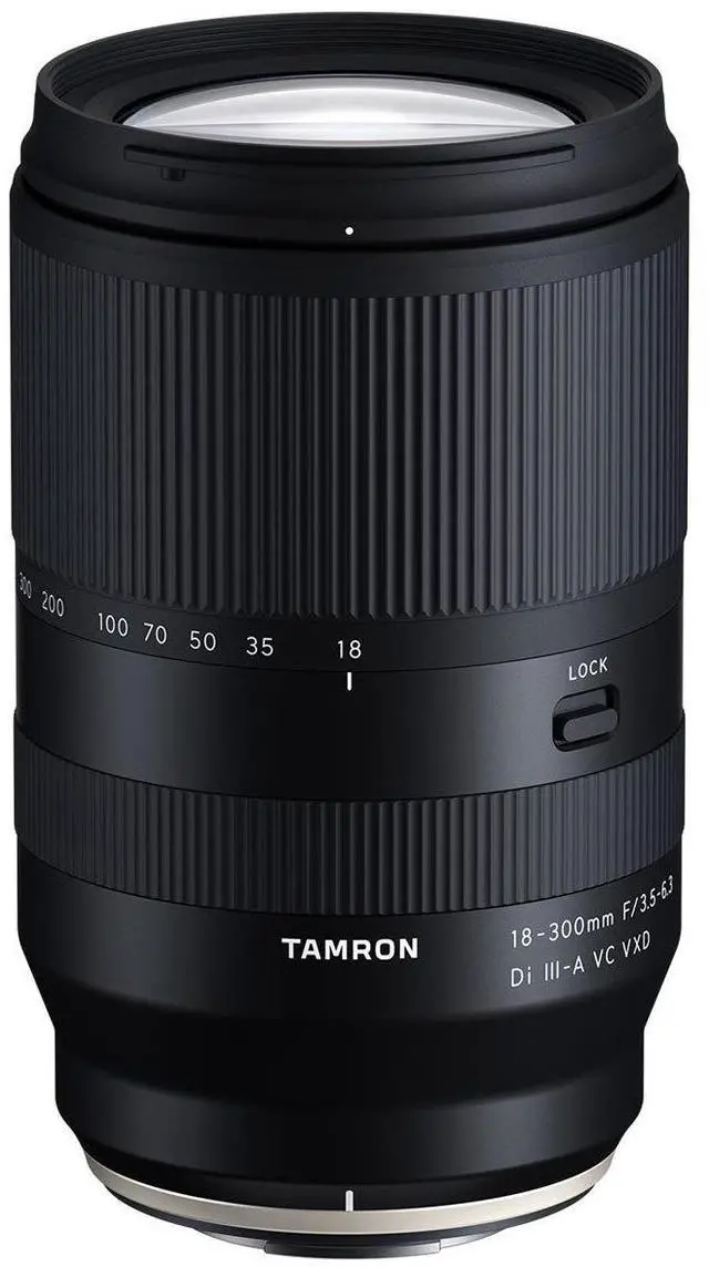Alt view image 2 of 7 - Tamron 18-300mm f/3.5-6.3 Di III-A VC VXD Lens for Fuji X Bundle with Backpack, 67mm Filter Kit, Camera Strap, Lens Cleaner, Cleaning Kit, Universal Lens Cap Tether