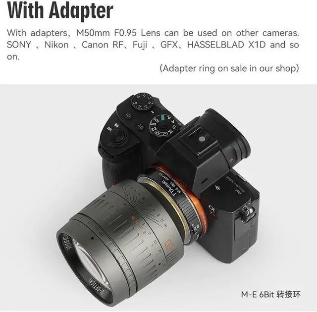 Alt view image 2 of 3 - TTArtisan 50mm f/0.95 Lens for Leica M, Titanium