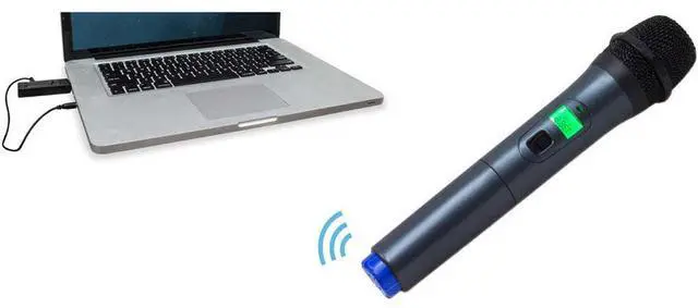 Alt view image 8 of 9 - Technical Pro Wireless USB Receiver UHF Handheld Microphone WMU99
