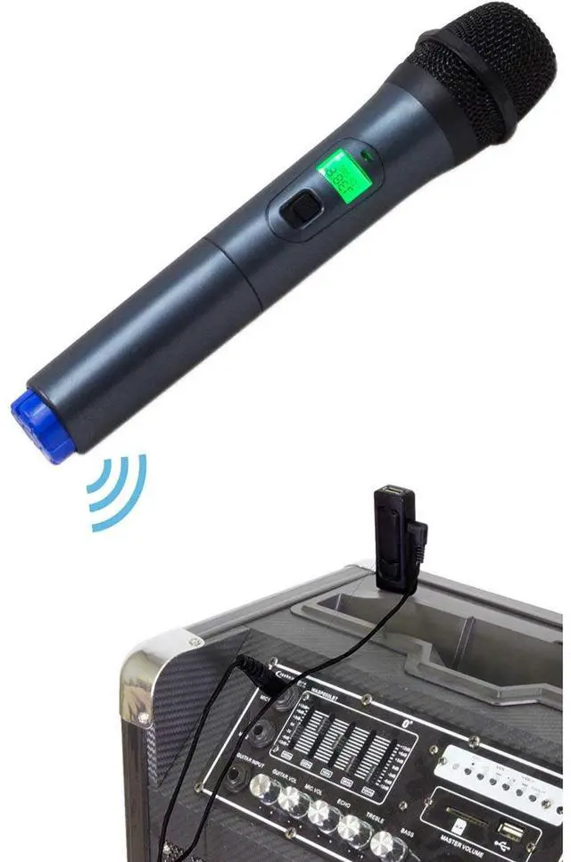 Alt view image 7 of 9 - Technical Pro Wireless USB Receiver UHF Handheld Microphone WMU99