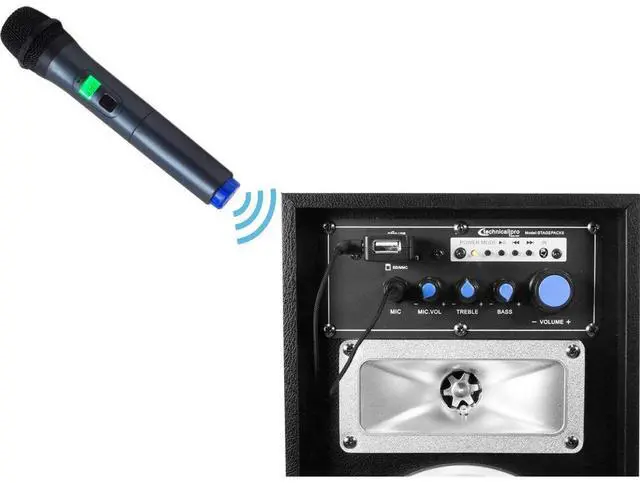 Alt view image 9 of 9 - Technical Pro Wireless USB Receiver UHF Handheld Microphone WMU99