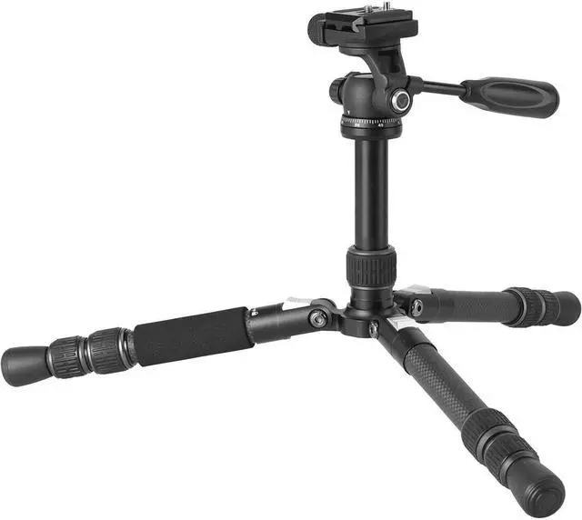 Alt view image 3 of 7 - Vanguard VESTA GO T 233CP 3-Section Carbon Fiber Table Top Tripod with VEO PH-24 Pan Head