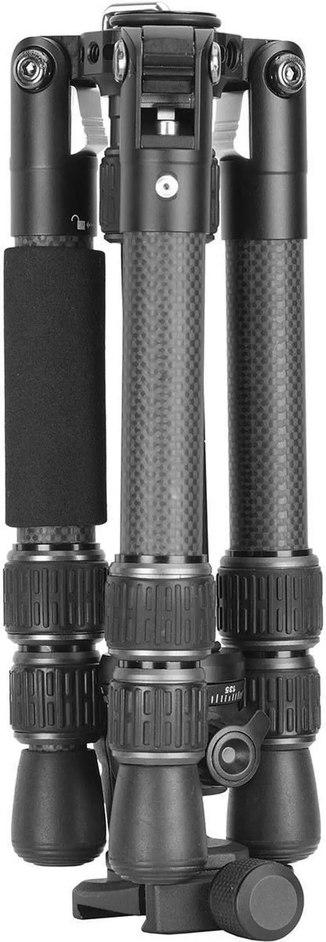 Alt view image 4 of 7 - Vanguard VESTA GO T 233CP 3-Section Carbon Fiber Table Top Tripod with VEO PH-24 Pan Head