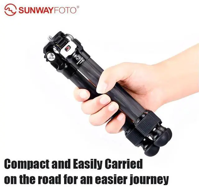 Alt view image 4 of 6 - sunwayfoto t16c20n ii 2-section carbon fiber tabletop tripod