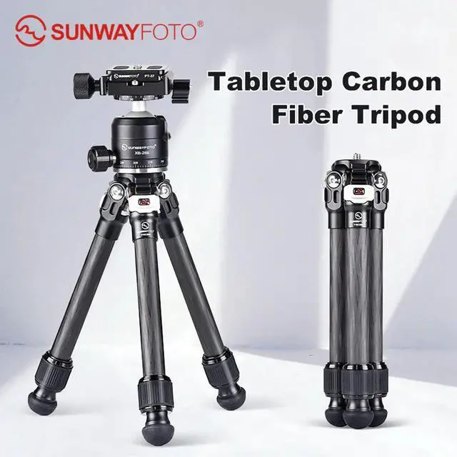 Alt view image 5 of 6 - sunwayfoto t16c20n ii 2-section carbon fiber tabletop tripod