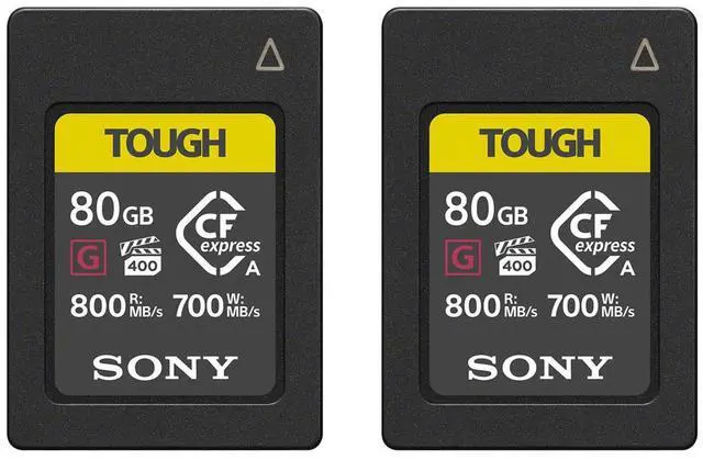 Main image of Sony 2 Pack TOUGH 80GB CFexpress Type A Memory Card