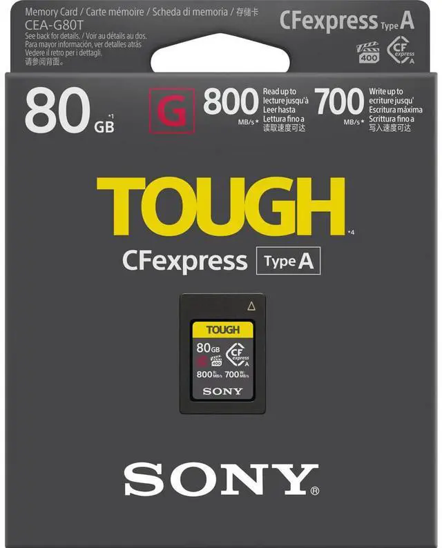 Alt view image 13 of 15 - Sony TOUGH 80GB CFexpress Type A Memory Card #CEAG80T