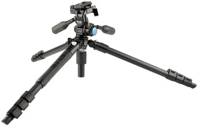 Alt view image 4 of 8 - slik pro al-324-3wfc aluminum tripod kit with sh-747fc 3-way pan head w/friction control, black (613-374)