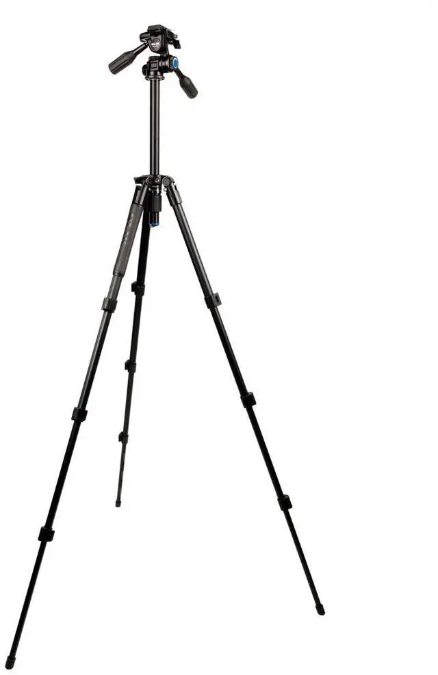 Alt view image 5 of 8 - slik pro al-324-3wfc aluminum tripod kit with sh-747fc 3-way pan head w/friction control, black (613-374)