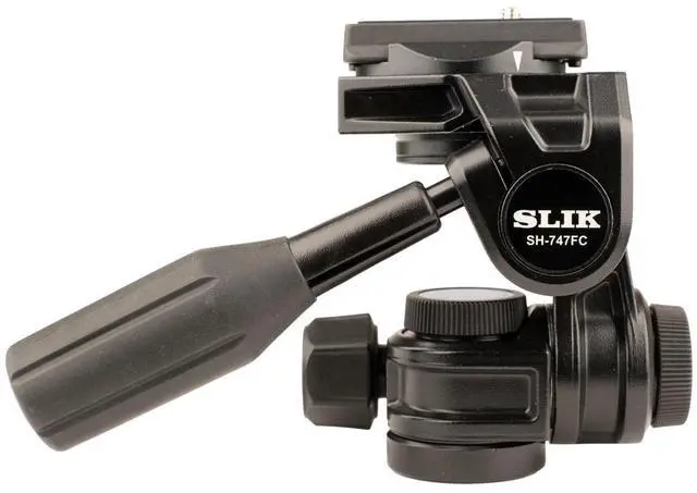 Alt view image 6 of 8 - slik pro al-324-3wfc aluminum tripod kit with sh-747fc 3-way pan head w/friction control, black (613-374)