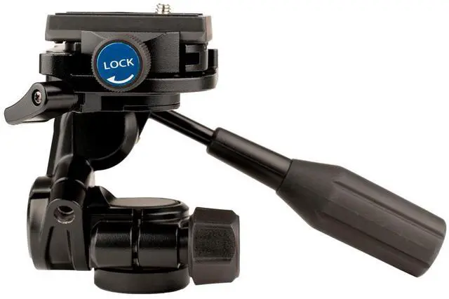 Alt view image 7 of 8 - slik pro al-523-3w aluminum tripod kit with sh-747 3-way pan head, black (613-375)