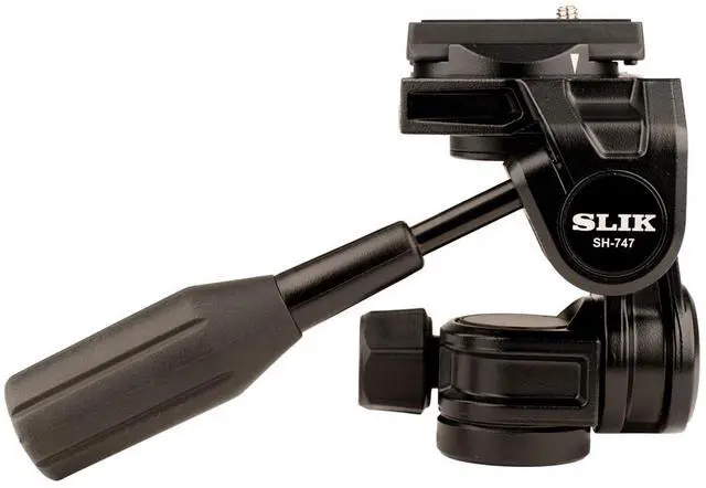 Alt view image 6 of 8 - slik pro al-523-3w aluminum tripod kit with sh-747 3-way pan head, black (613-375)