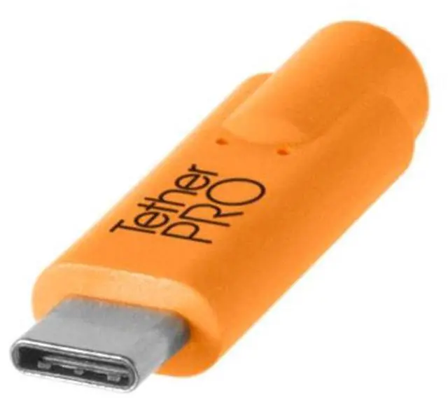 Alt view image 12 of 12 - Tether Tools TetherPro USB-C to USB-C Cable, 15', Orange #CUC15-ORG