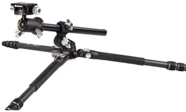 Alt view image 2 of 5 - Vanguard VEO 3T+ 264CB 160S 4-Section Carbon Fiber Travel Tripod with Ball Head, Black