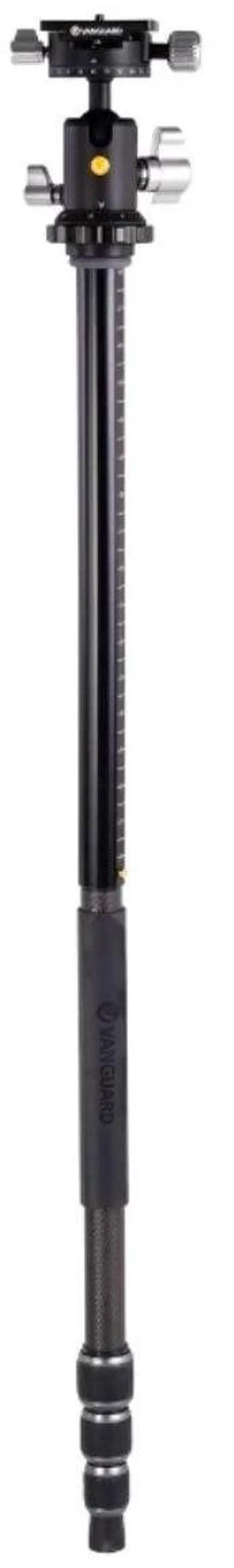 Alt view image 4 of 5 - Vanguard VEO 3T+ 264CB 160S 4-Section Carbon Fiber Travel Tripod with Ball Head, Black