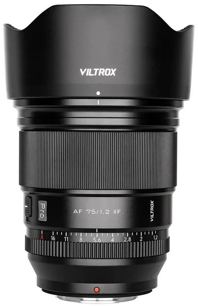 Alt view image 2 of 6 - Viltrox Pro AF 75mm f/1.2 XF Lens for Fujifilm X, Bundle with Hoya 77mm UV and CPL Filters