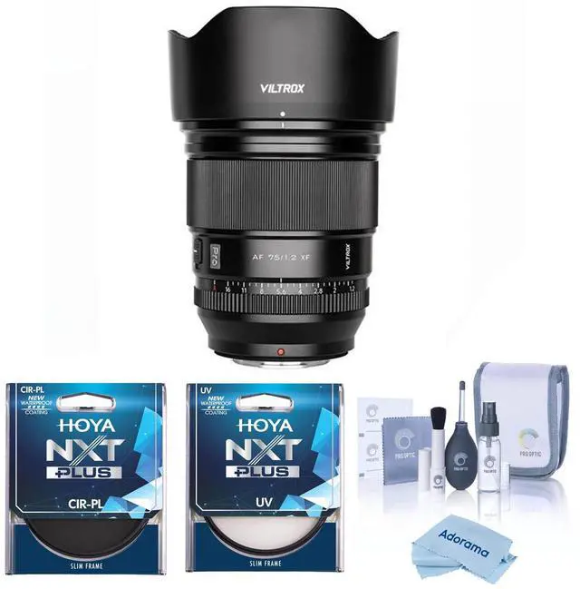 Main image of Viltrox Pro AF 75mm f/1.2 XF Lens for Fujifilm X, Bundle with Hoya 77mm UV and CPL Filters