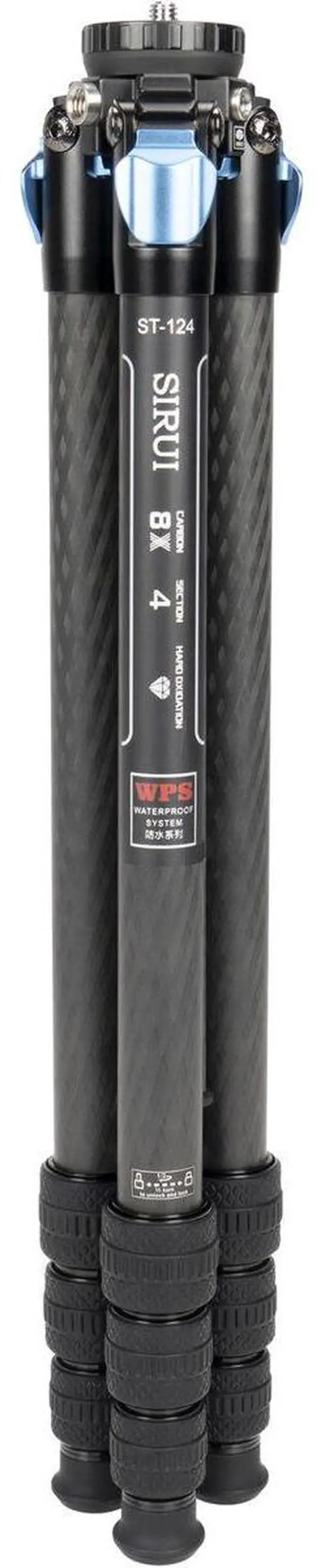 Alt view image 8 of 9 - sirui st-124 carbon fiber tripod with triangular centre column, waterproof, travel tripod for cameras, 4 sections, 62.2inch, load 26lbs