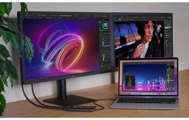 Alt view image 6 of 7 - Sonnet DisplayLink USB Type-C to Dual HDMI Adapter #USBC-DHDMI