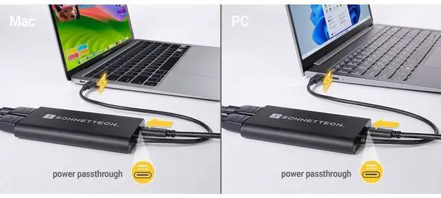 Alt view image 5 of 7 - Sonnet DisplayLink USB Type-C to Dual HDMI Adapter #USBC-DHDMI