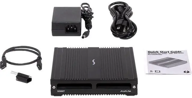 Alt view image 4 of 4 - Sonnet SF3 Series 2-Bay AJA PAK Media Thunderbolt 3 Pro Card Reader #SF3-2AJAPK