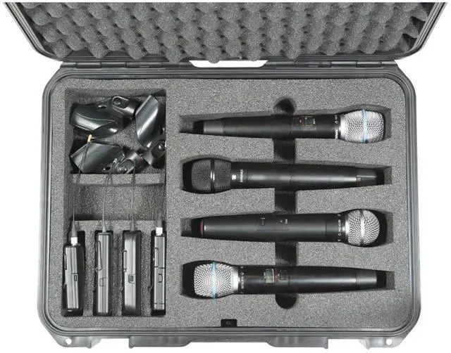 Alt view image 4 of 7 - skb 3i18137wmc stage & studio equipment case for wireless mic systems