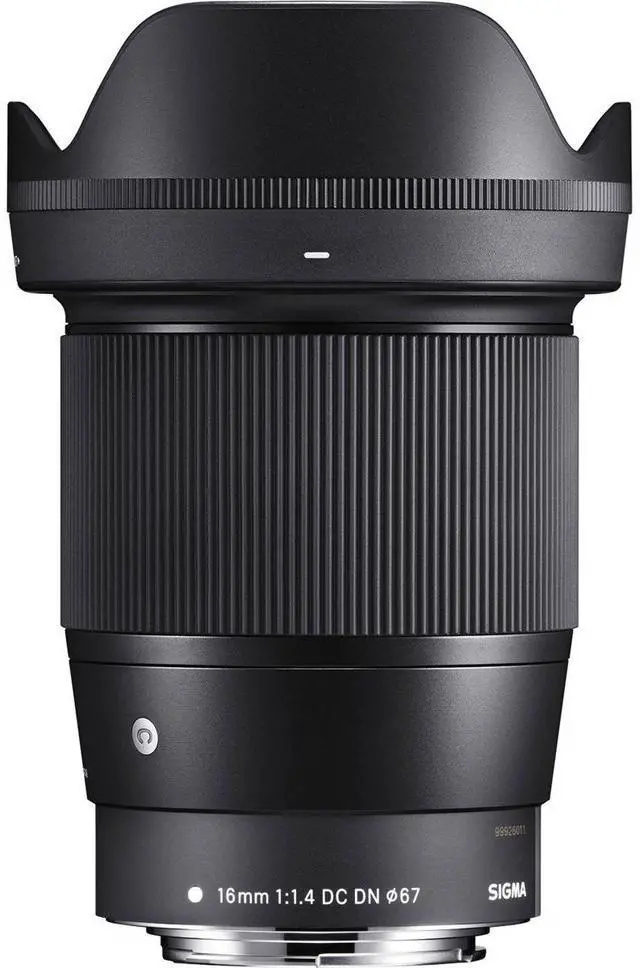 Alt view image 7 of 7 - Sigma 16mm f/1.4 DC DN Contemporary Lens for Canon EF-M, Bundle with Hoya 67mm Digital Filter Kit II, Lens Pouch, Lens Cleaner, Cleaning Kit