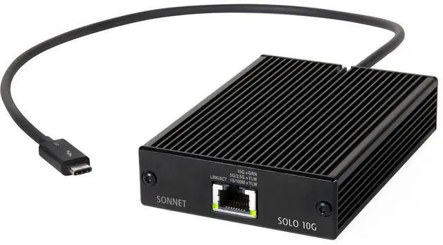 Alt view image 5 of 8 - Sonnet Solo 10G Thunderbolt 3 to 10 Gigabit Ethernet Adapter with NBASE-T Support