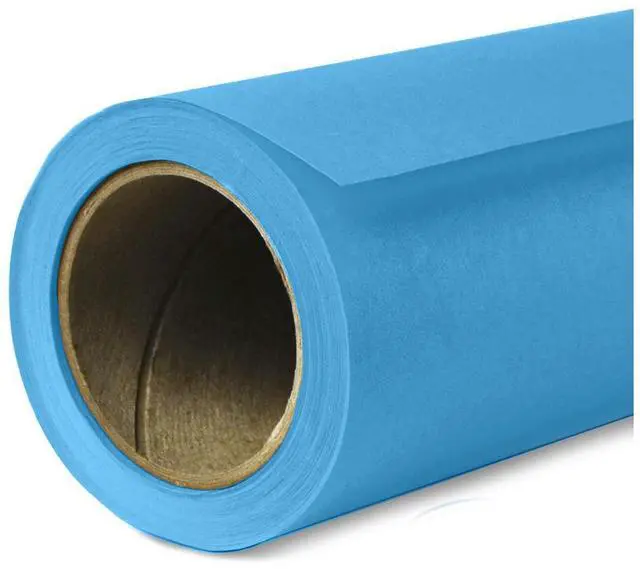Alt view image 5 of 6 - Savage 53"x36' Widetone Seamless Background Paper, Turquoise, 2-Pack, Bundle with 4x 1-1/4x1" Steel Spring Orange Clamp