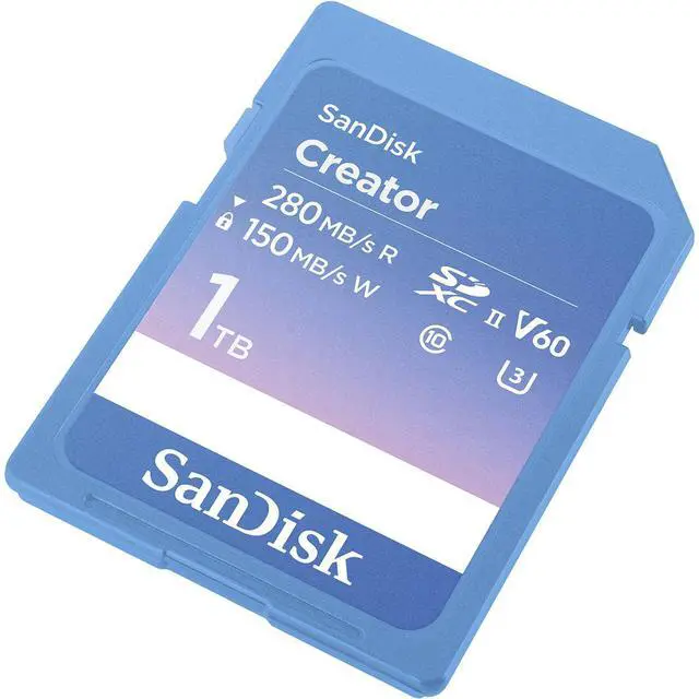 Alt view image 2 of 5 - SanDisk Creator Series 1TB UHS-II SDXC Memory Card