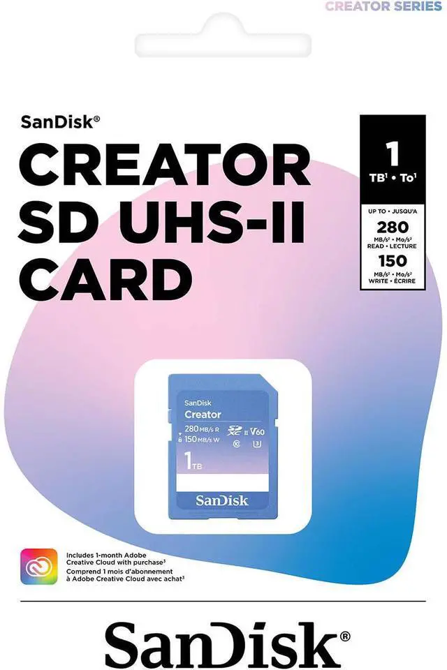 Alt view image 3 of 5 - SanDisk Creator Series 1TB UHS-II SDXC Memory Card